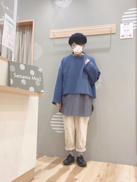 「いいね&フォロー よろしくお願いします☺︎」｜「アイテム（ハンチング/ベレー帽）」を使った、344.☺︎さん（レディース・160cm）の秋コーディネート
