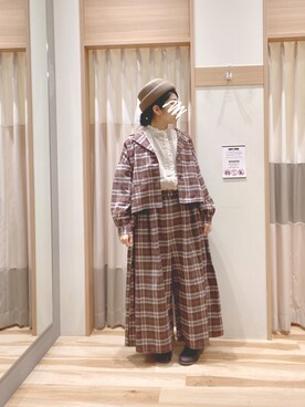 「いいね&フォロー よろしくお願いします☺︎」｜「アイテム（その他アウター）」を使った、344.☺︎さん（レディース・160cm）の秋コーディネート