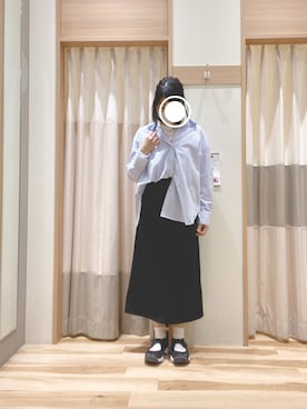 「Samansa Mos2 blue」｜「アイテム（その他）」を使った、344.☺︎さん（レディース・160cm）の春コーディネート