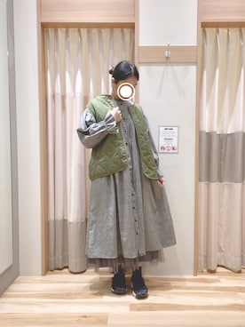 「いいね&フォロー よろしくお願いします☺︎」｜「アイテム（ワンピース/ドレス）」を使った、344.☺︎さん（レディース・160cm）の秋コーディネート