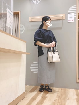 「Samansa Mos2 blue」｜「アイテム（その他）」を使った、344.☺︎さん（レディース・160cm）の夏コーディネート
