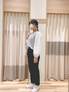 「Samansa Mos2 blue」｜「アイテム（その他）」を使った、344.☺︎さん（レディース・160cm）の春コーディネート