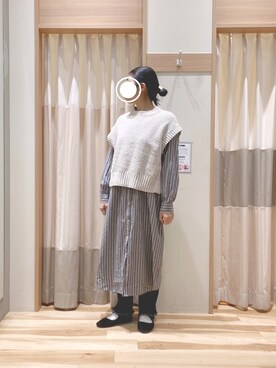 「Samansa Mos2 blue」｜「アイテム（その他シューズ）」を使った、344.☺︎さん（レディース・160cm）の秋コーディネート
