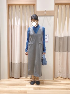 「Samansa Mos2 blue」｜「アイテム（その他シューズ）」を使った、344.☺︎さん（レディース・160cm）の秋コーディネート