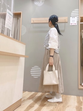 「Samansa Mos2 blue」｜「アイテム（その他）」を使った、344.☺︎さん（レディース・160cm）の春コーディネート