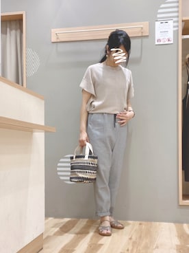 「Samansa Mos2 blue」｜「アイテム（その他）」を使った、344.☺︎さん（レディース・160cm）の夏コーディネート