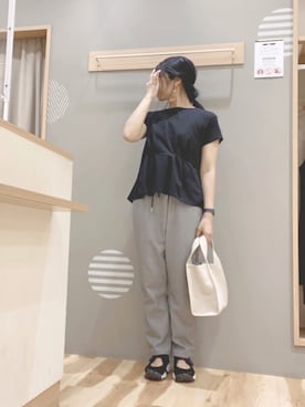 「Samansa Mos2 blue」｜「アイテム（その他）」を使った、344.☺︎さん（レディース・160cm）の夏コーディネート