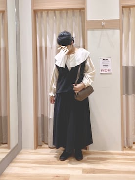 「いいね&フォロー よろしくお願いします☺︎」｜「アイテム（その他）」を使った、344.☺︎さん（レディース・160cm）の秋コーディネート