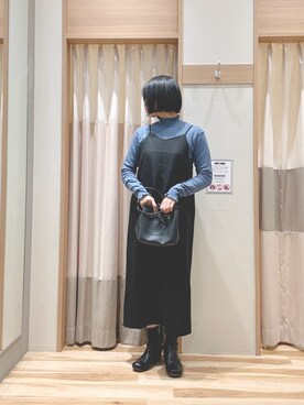 「いいね&フォロー よろしくお願いします☺︎」｜「アイテム（ブーツ）」を使った、344.☺︎さん（レディース・160cm）の冬コーディネート