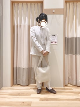 「Samansa Mos2 blue」｜「アイテム（その他シューズ）」を使った、344.☺︎さん（レディース・160cm）の春コーディネート