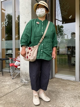 「ichi（イチ）のアイテム（パンツ）」を使った、ゆーみんさん（レディース・150cm）の夏コーディネート