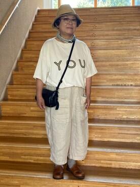 「ichi（イチ）のアイテム（パンツ）」を使った、ゆーみんさん（レディース・150cm）の夏コーディネート