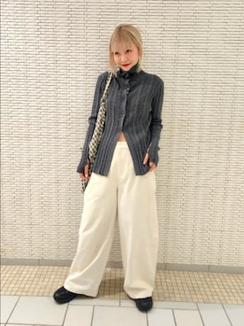 「アイテム（ステンカラーコート）」を使った、sayakaさん（レディース・161cm）の秋コーディネート
