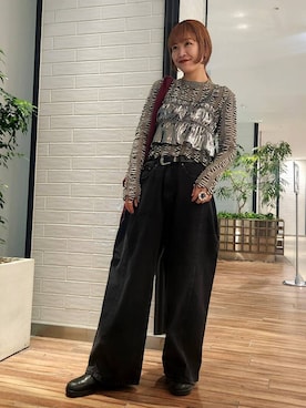 「アイテム（ベスト、シルバー系）」を使った、sayakaさん（レディース・161cm）の秋コーディネート