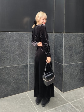 「アイテム（ヘアゴム）」を使った、sayakaさん（レディース・161cm）の冬コーディネート