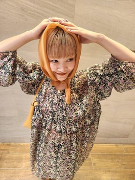 「KBF（ケイビーエフ）のカバーデザインロングブーツ（ブーツ）」を使った、sayakaさん（レディース・161cm）の春コーディネート