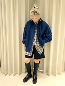 「アイテム（ブルゾン）」を使った、sayakaさん（レディース・161cm）の秋コーディネート