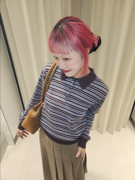 「KBF（ケイビーエフ）のカバーデザインロングブーツ（ブーツ）」を使った、sayakaさん（レディース・161cm）の秋コーディネート