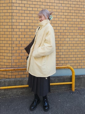 「アイテム（ダウンジャケット/コート）」を使った、sayakaさん（レディース・161cm）の秋コーディネート