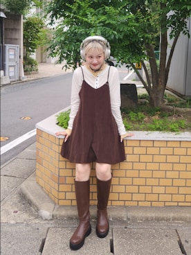 「アイテム（ワンピース）」を使った、sayakaさん（レディース・161cm・30代）の秋コーディネート
