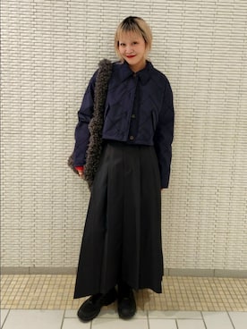 「アイテム（ダウンジャケット/コート）」を使った、sayakaさん（レディース・161cm・20代）の秋コーディネート