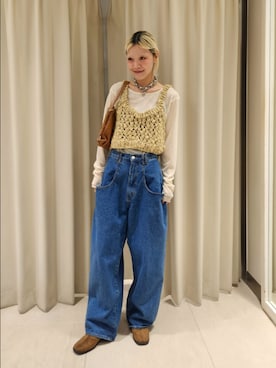 「アイテム（ニット/セーター）」を使った、sayakaさん（レディース・161cm・30代）の秋コーディネート