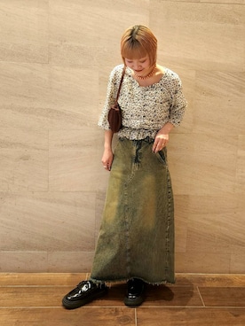 「ブラウスが主役の春コーデ」｜sayakaさん（レディース・161cm）の春コーディネート