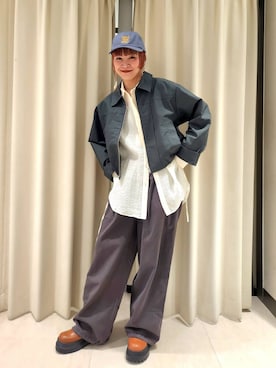 「KBF（ケイビーエフ）のアイテム（ブルゾン）」を使った、sayakaさん（レディース・161cm）の春コーディネート
