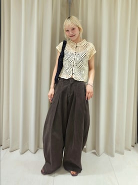 「KBF（ケイビーエフ）のアイテム（パンツ）」を使った、sayakaさん（レディース・161cm）の夏コーディネート