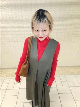 「アイテム（ワンピース）」を使った、sayakaさん（レディース・161cm・20代）の秋コーディネート