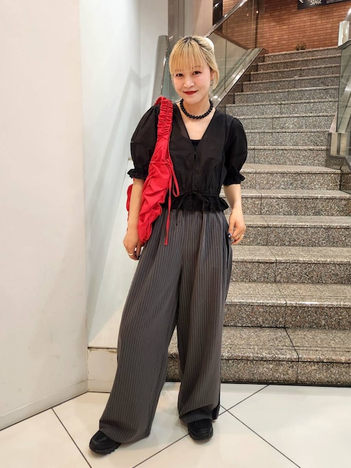 チェックリボンギャザーBAG（ショルダーバッグ）｜KBF