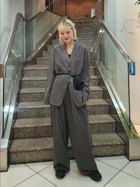 「KBF（ケイビーエフ）のアイテム（ジャケット/アウター）」を使った、sayakaさん（レディース・161cm）の夏コーディネート
