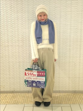 「アイテム（ニットキャップ/ビーニー）」を使った、sayakaさん（レディース・161cm・20代）の秋コーディネート