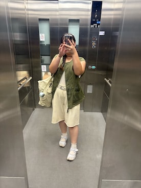 「アイテム（その他アウター）」を使った、リンさん（レディース・153cm）の秋コーディネート