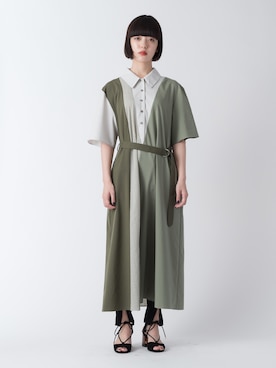 「ごきげんウィーク」｜「アイテム（シャツワンピース）」を使った、La SRIC officialさん（レディース・165cm）の春コーディネート