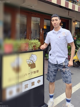 「NET（ネット）のアイテム」を使った、許翔さん（メンズ・177cm）の春コーディネート