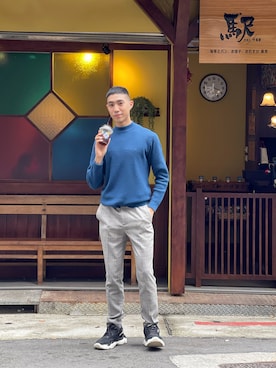「NET（ネット）のアイテム」を使った、許翔さん（メンズ・177cm）の春コーディネート