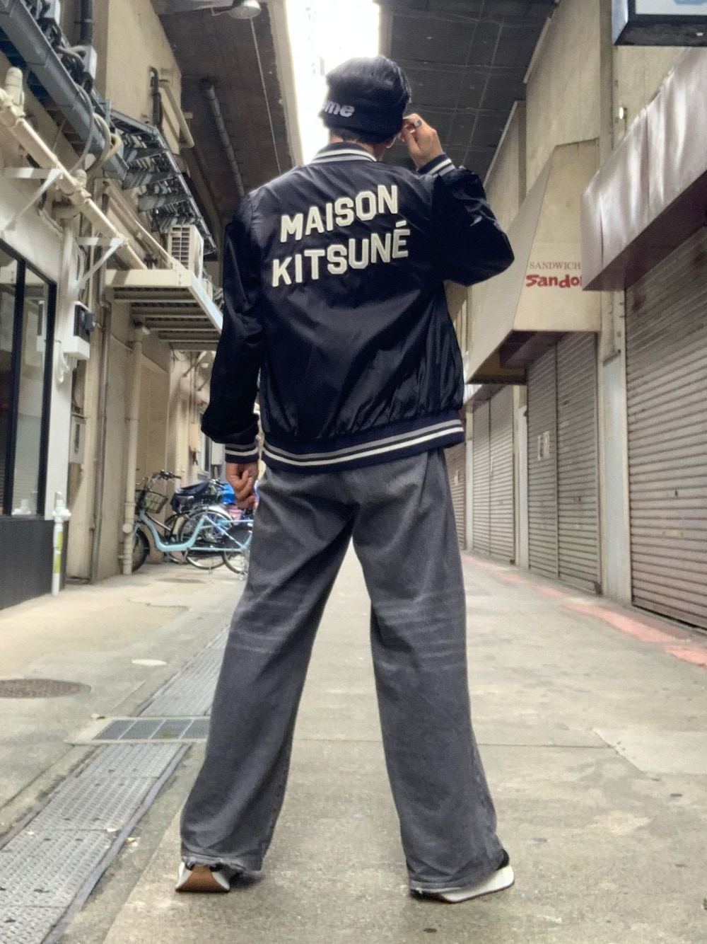メゾンキツネ MAISON KITSUNE スタジャン テディジャケット 圧倒的な存在感。MAISON KITSUNEのスタジャン【東久留米店