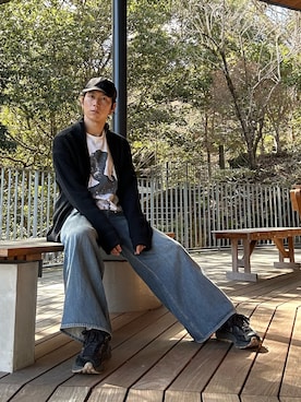 「Rick Owens（リックオウエンス）のアイテム」を使った、5-keyさん（メンズ・50cm）の秋コーディネート