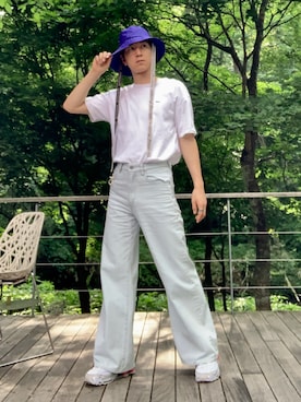 「アイテム（バングル/リストバンド）」を使った、5-keyさん（メンズ・172cm）の秋コーディネート