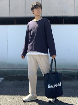 「N.HOOLYWOOD（N.ハリウッド）のアイテム（Tシャツ/カットソー）」を使った、5-keyさん（メンズ・172cm）の夏コーディネート