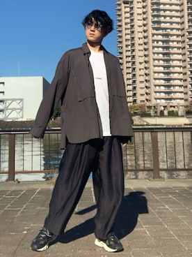 「MYne（マイン）のアイテム（アクセサリー）」を使った、5-keyさん（メンズ・172cm）の秋コーディネート