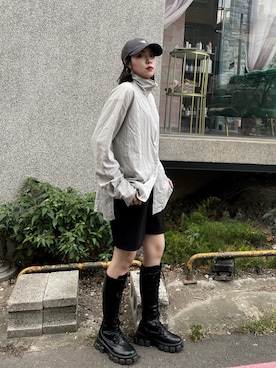 「WOOALONG（ウアロン）のアイテム」を使った、cuさん（レディース・160cm）の秋コーディネート