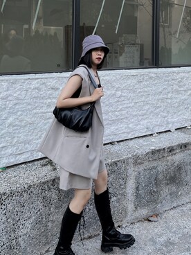 「アイテム（フォーマルスーツ/小物）」を使った、cuさん（レディース・160cm・20代）の秋コーディネート