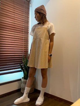 「ミニワンピ」｜LOLOさん（レディース・163cm）の夏コーディネート