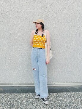 「knit vest」｜米さん（レディース・166cm）の秋コーディネート