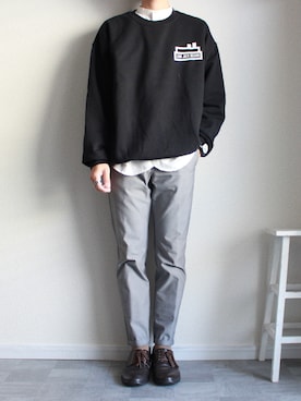 「ノーカラーシャツ」｜「アイテム（その他）」を使った、shogo🎩さん（メンズ・167cm）の冬コーディネート