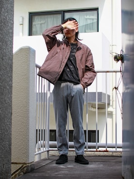 「ikka（イッカ）のアイテム（パンツ）」を使った、shogo🎩さん（メンズ・167cm）の春コーディネート