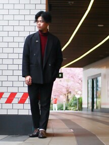 ミスターオリーブ セットアップ ダブル フレア ブラウン