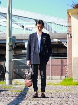 「Hawkins（ホーキンス）のアイテム」を使った、shogo🎩さん（メンズ・167cm）の春コーディネート